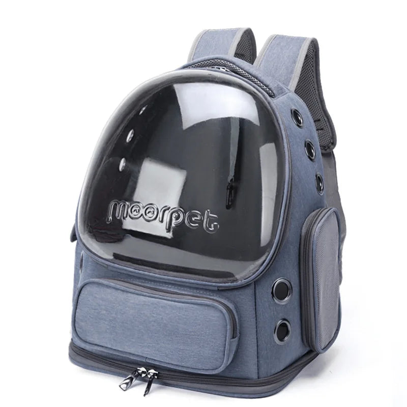 Transparenter Katzen Rucksack mit Sichtfenster