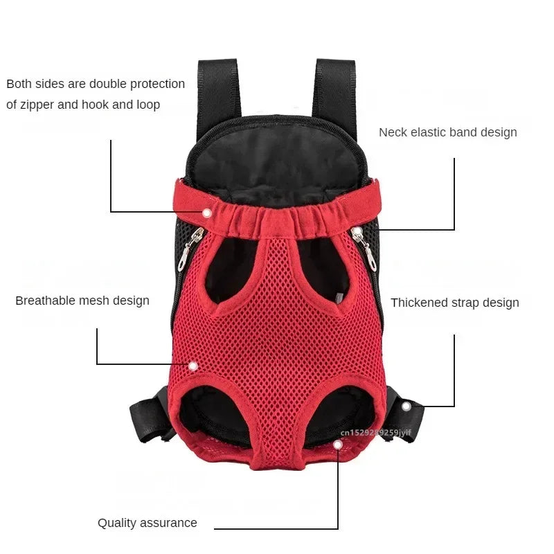 Atmungsaktiver Doppel-Schulter Haustier Rucksack