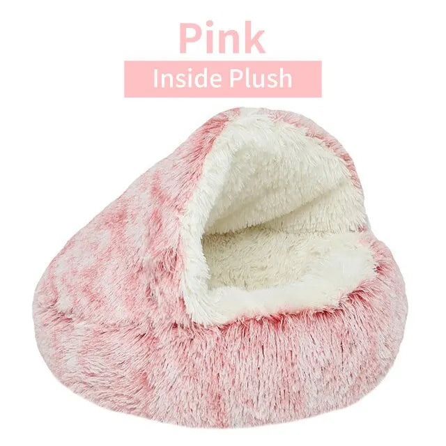 Rundes 2in1 Kuschelbett für Hunde & Katzen
