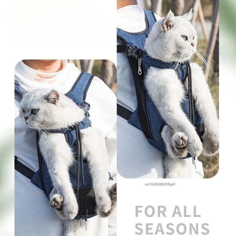 Atmungsaktiver Doppel-Schulter Haustier Rucksack