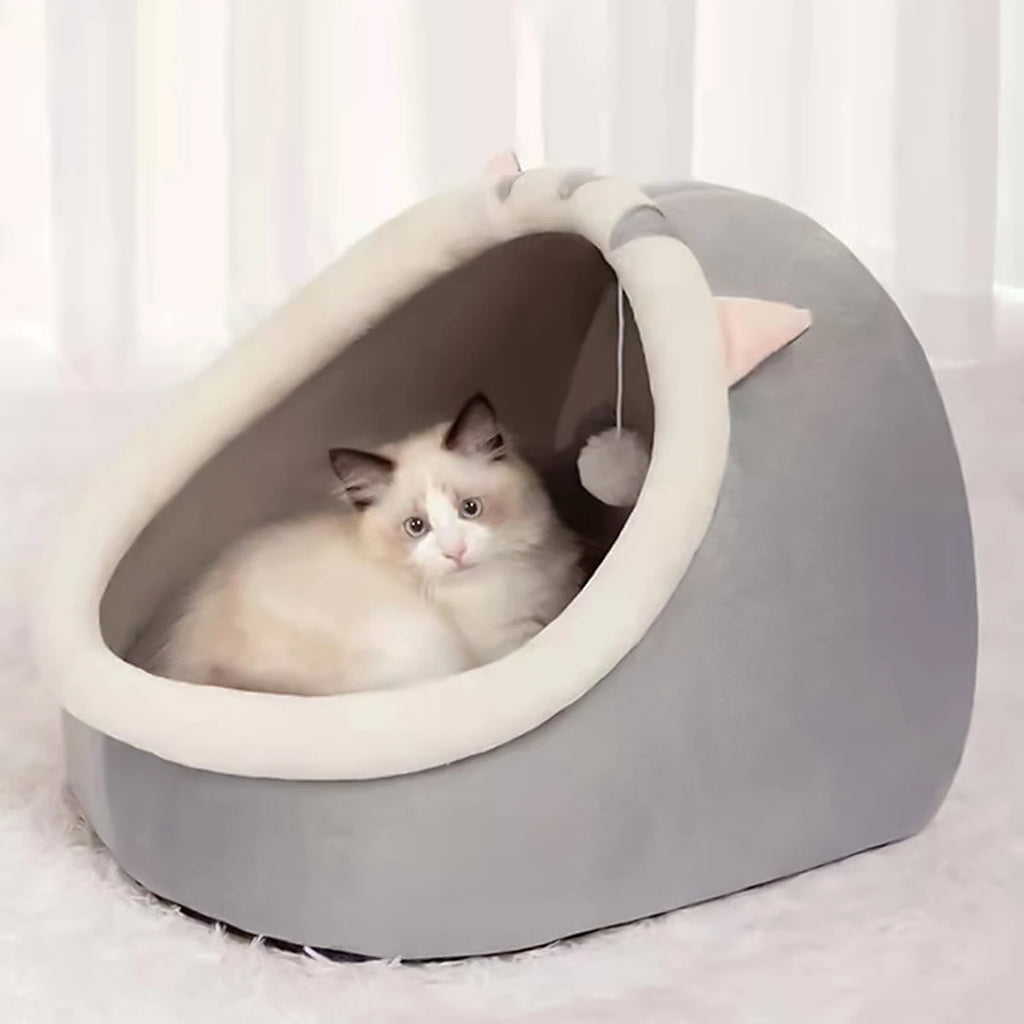 Halbgeschlossenes Katzen Nest für alle Jahreszeiten