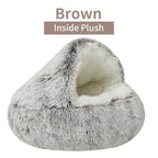 Rundes 2in1 Kuschelbett für Hunde & Katzen