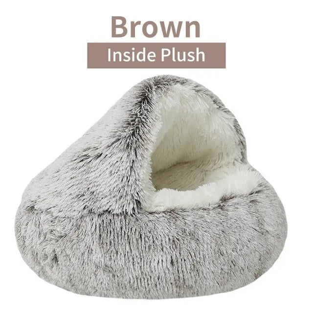 Rundes 2in1 Kuschelbett für Hunde & Katzen