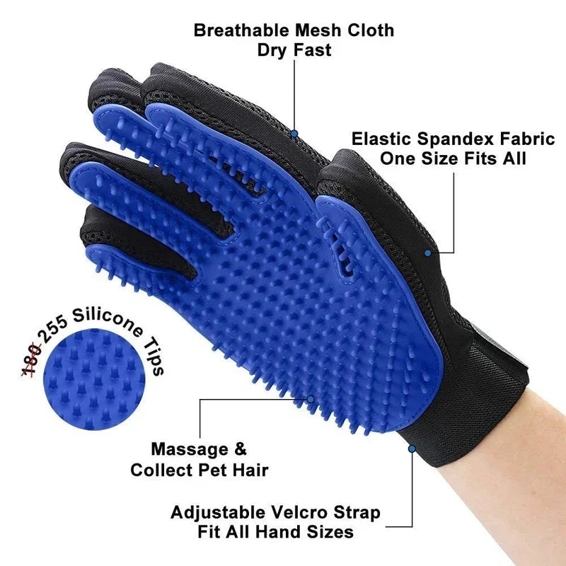 Silikon Fellpflege-Handschuh für Hunde & Katzen