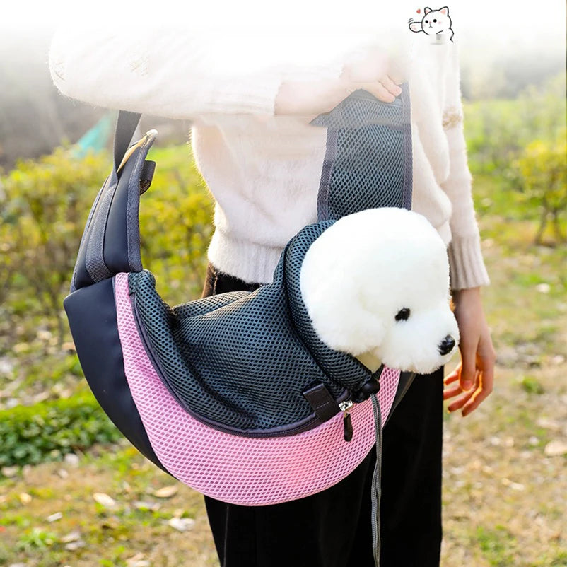 Atmungsaktive Schultertasche für kleine Hunde & Katzen