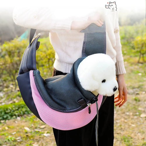 Atmungsaktive Schultertasche für kleine Hunde & Katzen