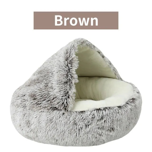 Rundes 2in1 Kuschelbett für Hunde & Katzen