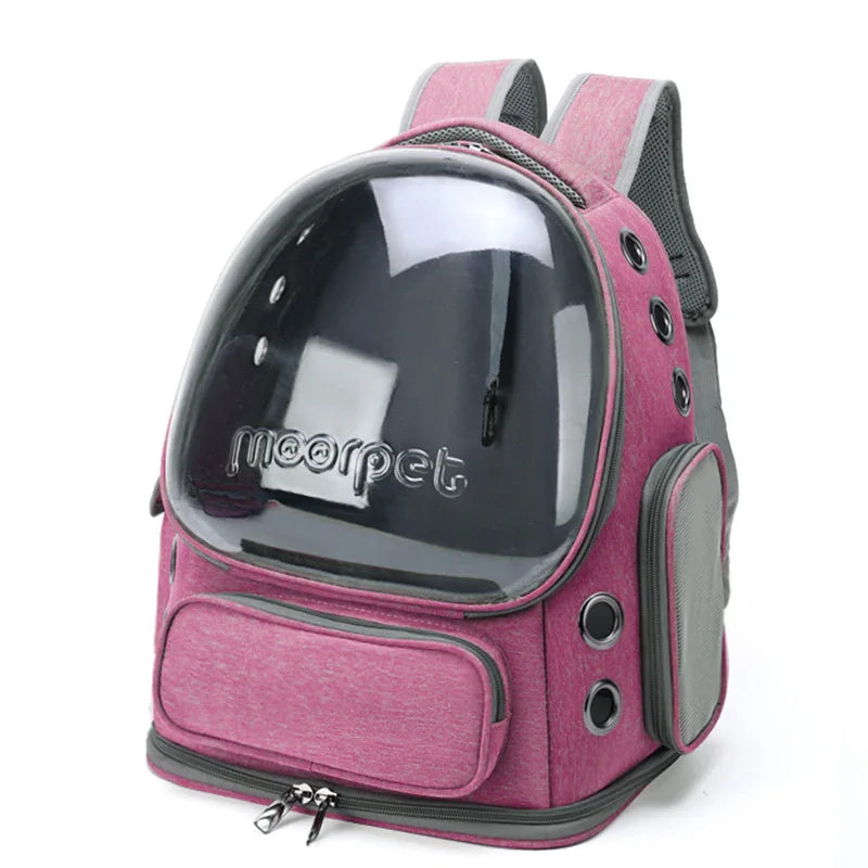 Transparenter Katzen Rucksack mit Sichtfenster