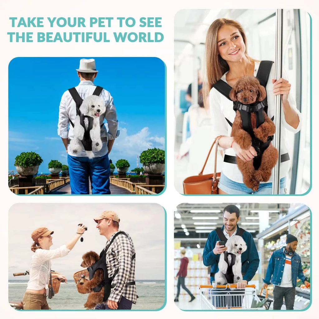 Gepolsterter Fronttrage Rucksack für Hunde & Katzen
