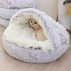 Rundes 2in1 Kuschelbett für Hunde & Katzen