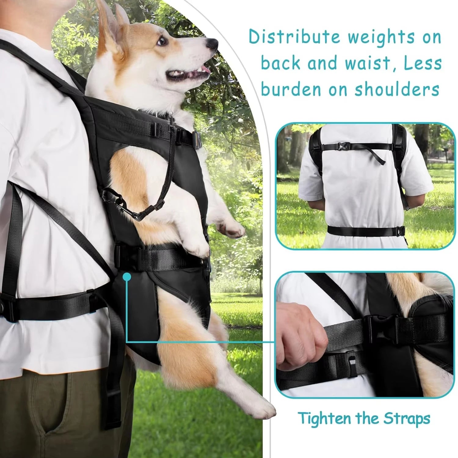 Gepolsterter Fronttrage Rucksack für Hunde & Katzen