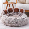 Flauschiges Bärenpfoten Bett für Hund & Katze