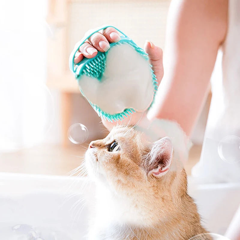 Massage Badebürste aus Silikon für Hund & Katze