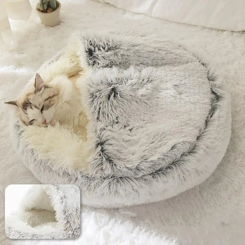 Rundes 2in1 Kuschelbett für Hunde & Katzen