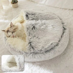 Rundes 2in1 Kuschelbett für Hunde & Katzen