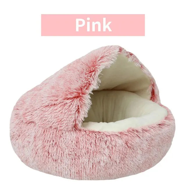 Rundes 2in1 Kuschelbett für Hunde & Katzen