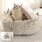 Rundes 2in1 Kuschelbett für Hunde & Katzen