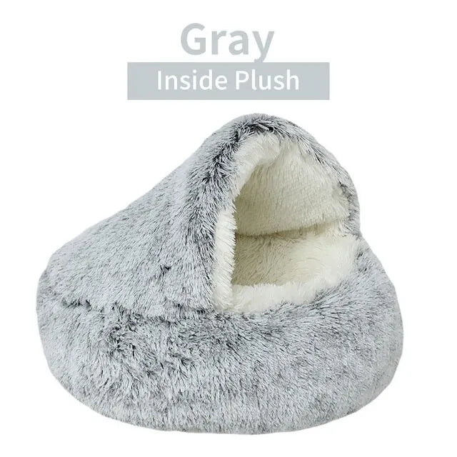 Rundes 2in1 Kuschelbett für Hunde & Katzen