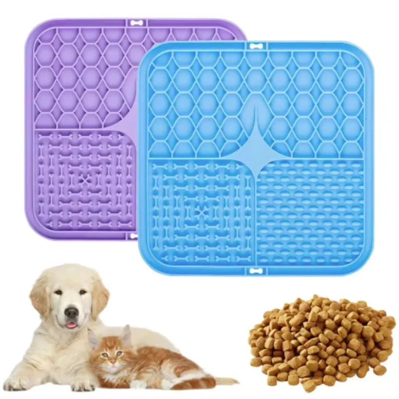Silikon Schleckmatte für Hunde mit Saugnapf