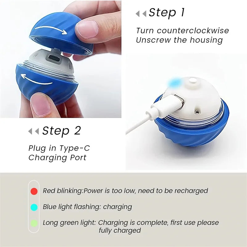 Interaktiver USB Spielball für Hunde & Katzen