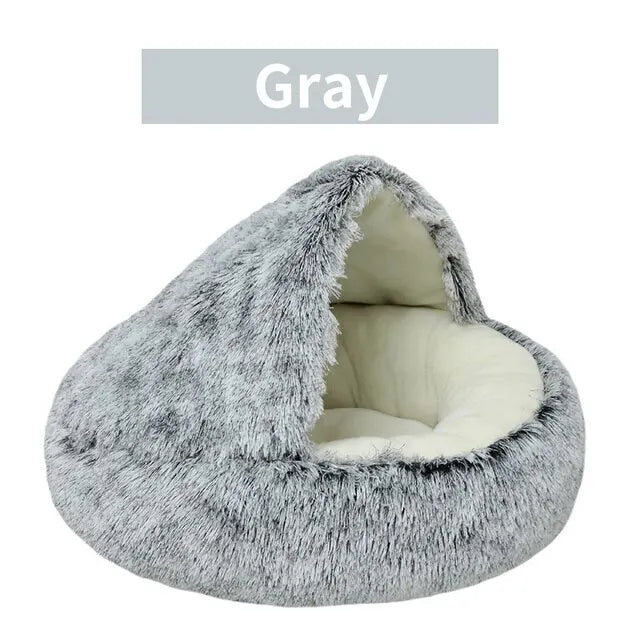 Rundes 2in1 Kuschelbett für Hunde & Katzen