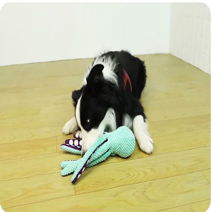 Plüsch Oktopus Hundespielzeug mit Quietschfunktion