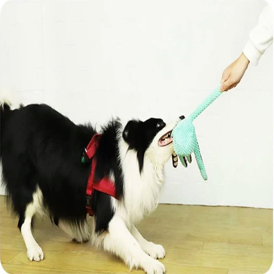 Plüsch Oktopus Hundespielzeug mit Quietschfunktion